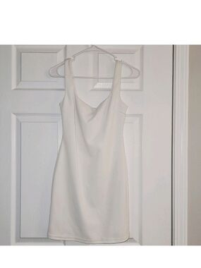 Akira White Body Con Mini Dress Sheath Sleeveless White S Wedding Rehersal